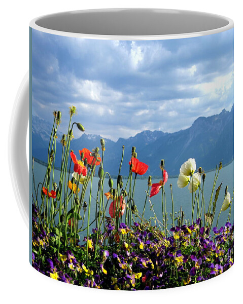 Alps Coffee Mug featuring the photograph Floral Coast by Amanda Mohler