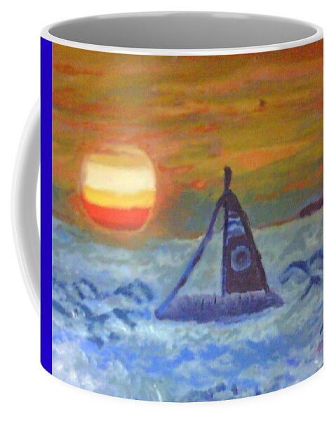 Florida Coffee Mug featuring the painting Florida Key Sunset by Suzanne Berthier