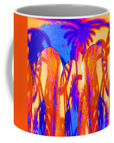 Florida Coffee Mug featuring the digital art Florida Splash Abstract by Alec Drake
