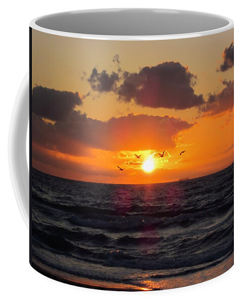 Pelicans Coffee Mug featuring the photograph Florida Sunrise by MTBobbins Photography