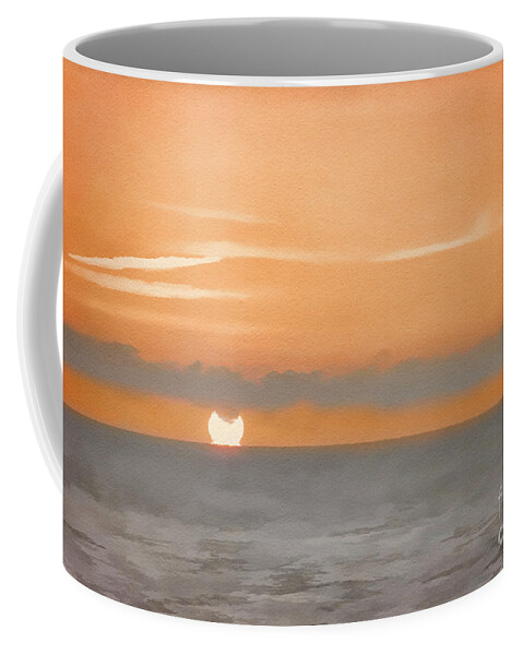 Sunset Coffee Mug featuring the digital art Florida Sunset in Gray by Jayne Carney