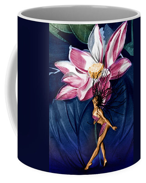 Flowers Coffee Mug featuring the drawing Flower Bomb by Terri Meredith