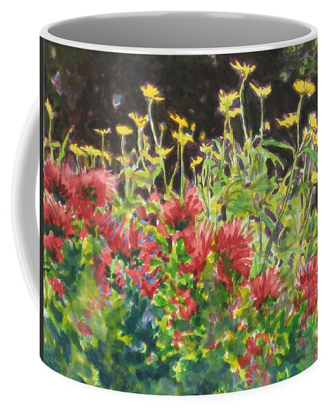 Flowers Coffee Mug featuring the painting Flower Gardens by Douglas Jerving