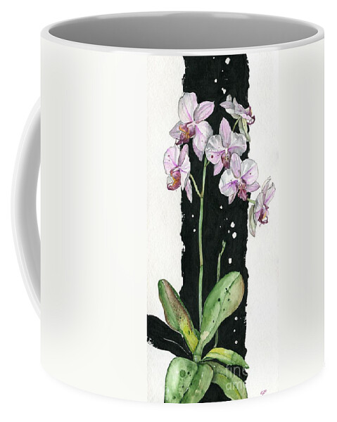 Art Coffee Mug featuring the painting Flower ORCHID 02 Elena Yakubovich by Elena Daniel Yakubovich