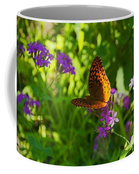 Butterfly Coffee Mug featuring the photograph Flower To Flower by Joe Geraci