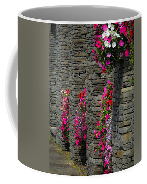 Flowers Coffee Mug featuring the photograph Flowers at Liscannor Rock Shop by James Truett