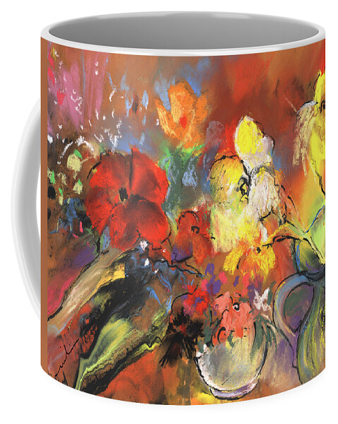Flowers Coffee Mug featuring the painting Flowers of Joy by Miki De Goodaboom