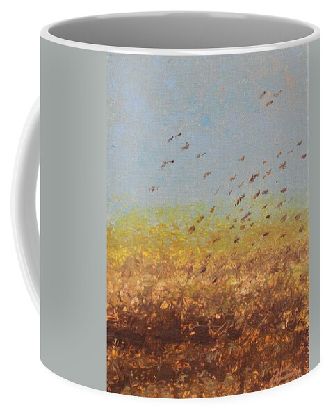 Landscape Coffee Mug featuring the painting Fly Away Home by Todd Hoover