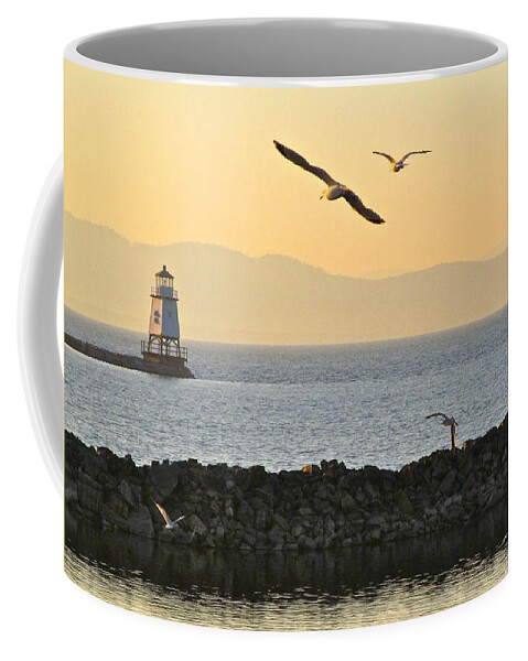 Digital Photography Coffee Mug featuring the photograph Fly By by Mike Reilly