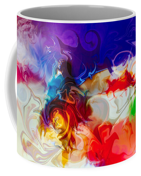 Fly With Me Coffee Mug featuring the painting Fly with Me by Omaste Witkowski