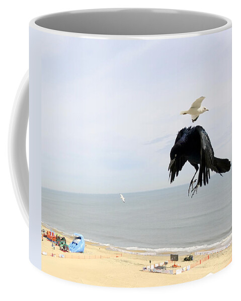 Virginia Beach Coffee Mug featuring the photograph Flying Evil With Bad Intentions by Rick Rosenshein