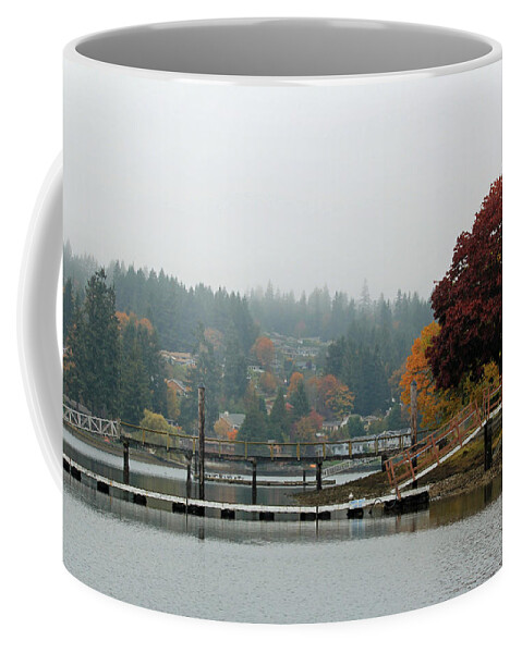 Gig Harbor Coffee Mug featuring the photograph Foggy Day in October by E Faithe Lester