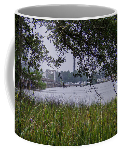 Wando River Coffee Mug featuring the photograph Foggy Morning over the Wando River by Dale Powell