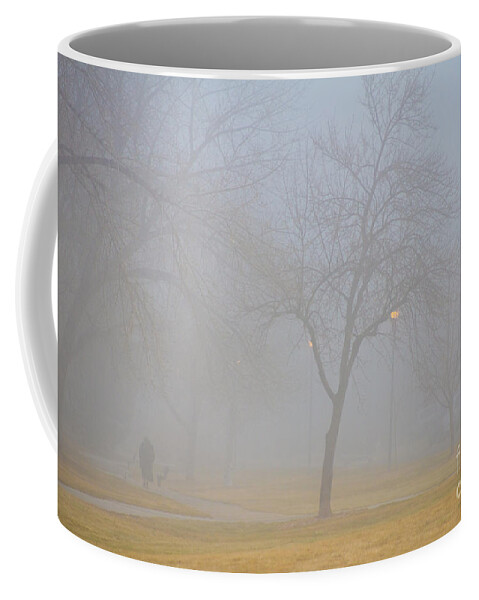 Fog Coffee Mug featuring the photograph Foggy Park Morning by James BO Insogna