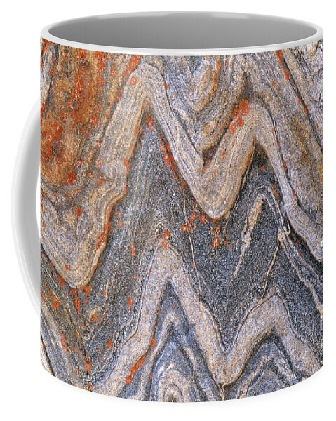 Granite Coffee Mug featuring the photograph Folded Granite by Art Wolfe