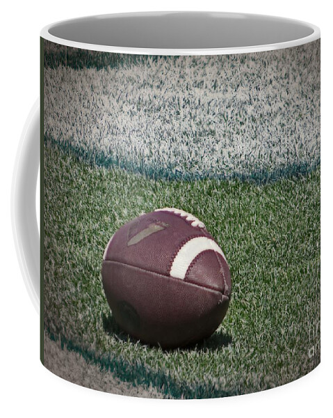 Competition Coffee Mug featuring the photograph An American Football by Dawn Gari