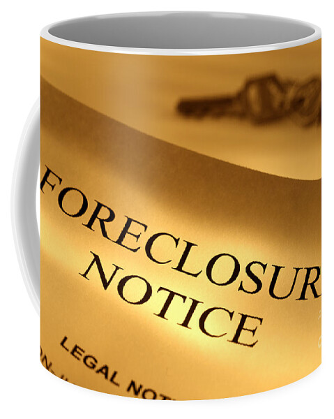 Foreclosure Coffee Mug featuring the photograph Foreclosure Notice by Olivier Le Queinec