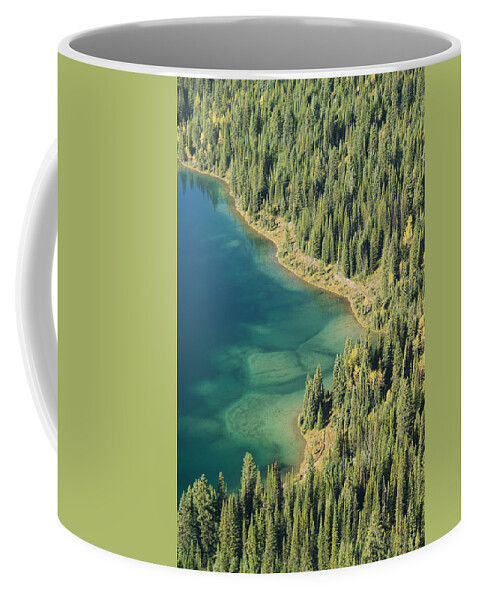 Feb0514 Coffee Mug featuring the photograph Forest And Cerulean Lake At Mt by Kevin Schafer