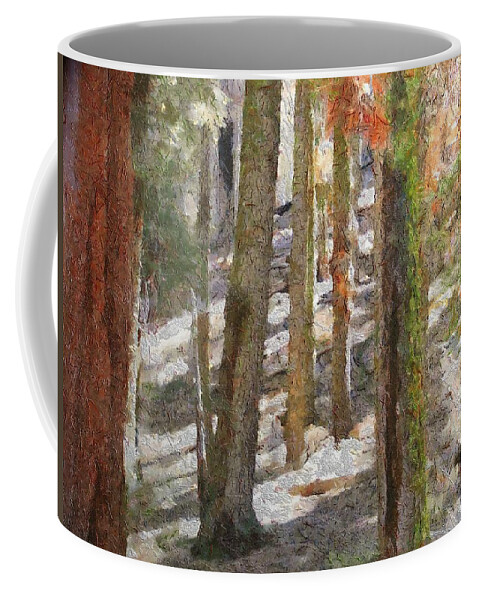 California Coffee Mug featuring the painting Forest for the Trees by Jeffrey Kolker