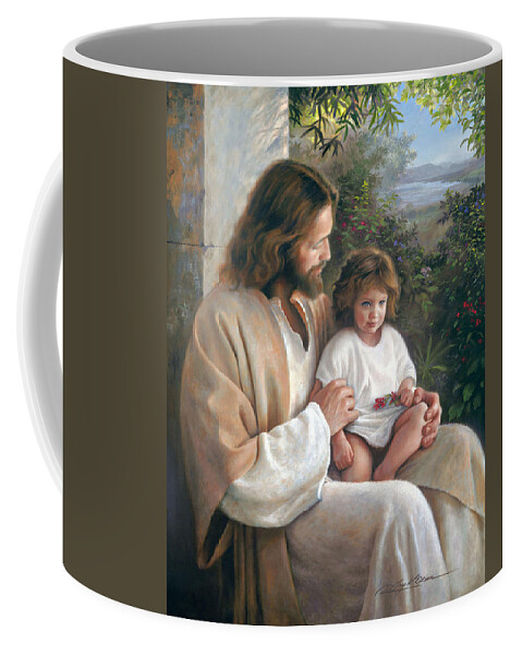 Jesus Coffee Mug featuring the painting Forever and Ever by Greg Olsen