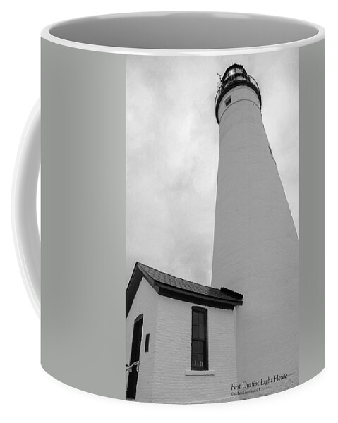 Usa Coffee Mug featuring the photograph Fort Gratiot Light House in Black and White by LeeAnn McLaneGoetz McLaneGoetzStudioLLCcom