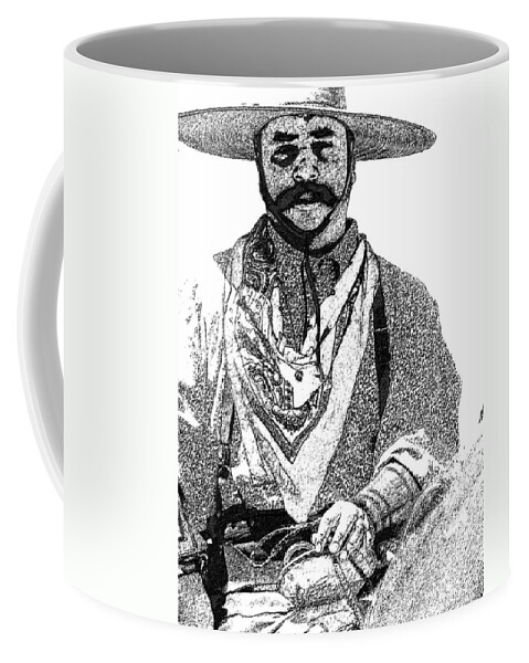 Cowboy Coffee Mug featuring the photograph Fort Worth Stockyard Cowboy by Kathy Churchman