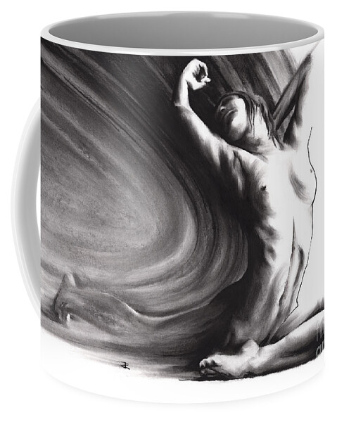 Fount Iv Coffee Mug featuring the drawing Fount iV by Paul Davenport