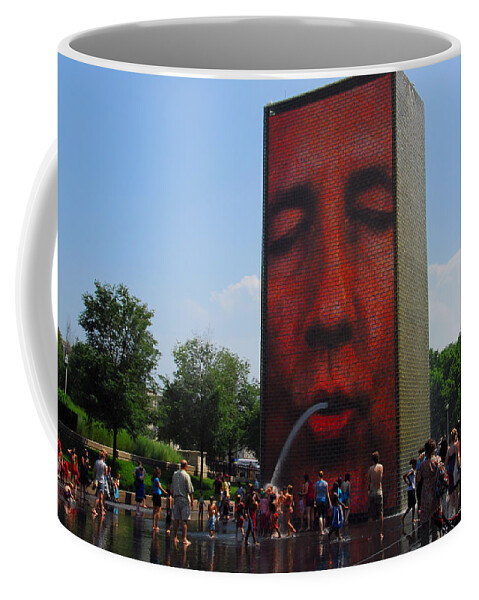 Chicago Coffee Mug featuring the photograph Fountain Fun by Lynn Bauer