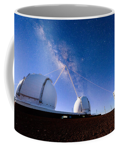 Big Island Coffee Mug featuring the photograph Four Lasers Attacking the Galactic Center by Jason Chu