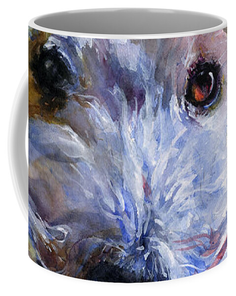 Dog Coffee Mug featuring the painting Fox Terrier Full by John D Benson