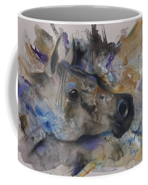 Arabian Coffee Mug featuring the pastel Foxy Lady by Nataya Crow