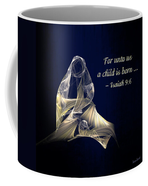 Christmas Coffee Mug featuring the photograph Holy Mother and Child Abstract by Susan Savad