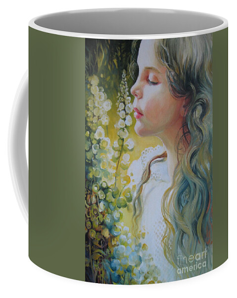 Portrait Coffee Mug featuring the painting Fragrances by Elena Oleniuc