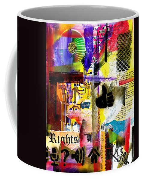 Everett Spruill Coffee Mug featuring the painting Freedom of Speech 2 by Everett Spruill
