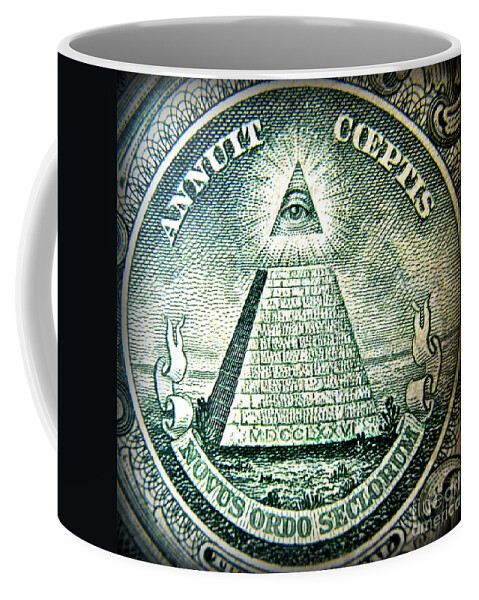 Freemason Coffee Mug featuring the photograph Freemason Symbol and Quote by Renee Trenholm