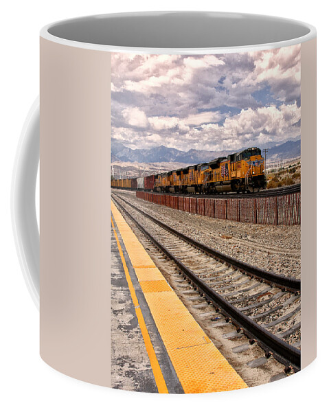 Freight Coffee Mug featuring the photograph FREIGHT EXPECTATIONS Palm Springs CA by William Dey