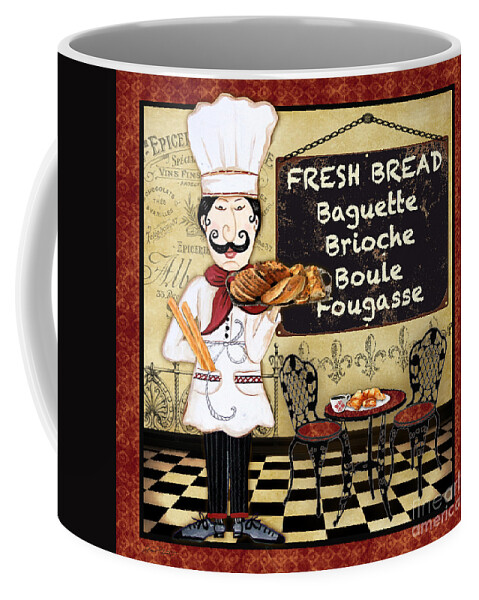 French Coffee Mug featuring the painting French Chef-A by Jean Plout