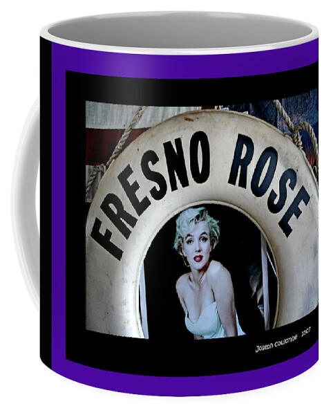 Visual Art By Joseph Coffee Mug featuring the digital art Fresno Rose 2007 by Joseph Coulombe