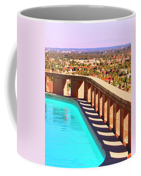 Desert Modernism Coffee Mug featuring the photograph FREY POOL Palm Springs by William Dey
