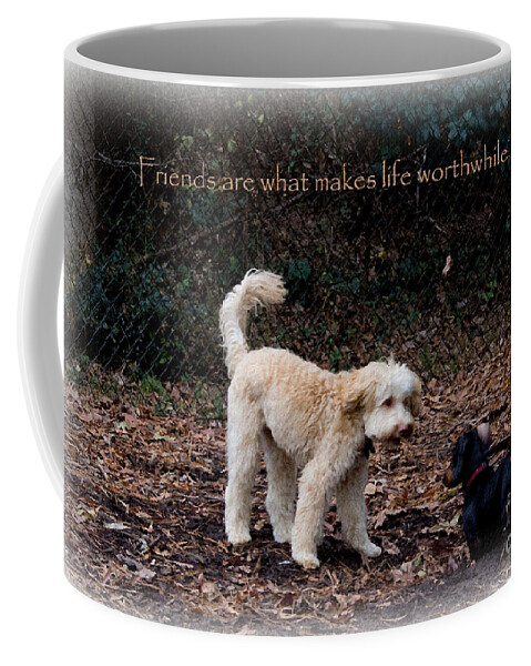 Labradoodle Coffee Mug featuring the photograph Friends 2 by Sandra Clark