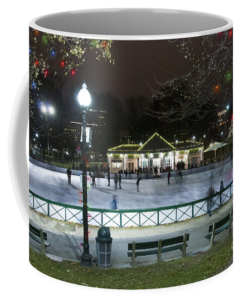 Activity Coffee Mug featuring the photograph Frog Pond Ice Skating Rink in Boston Commons by Juli Scalzi
