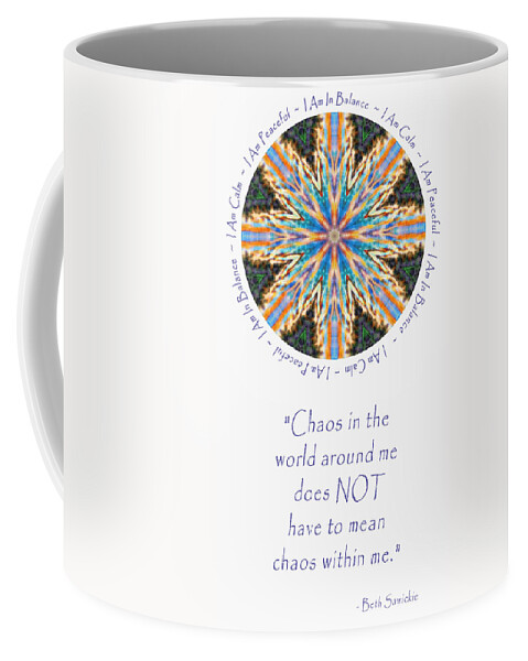 Calm Coffee Mug featuring the digital art From Chaos to Calm by Beth Venner