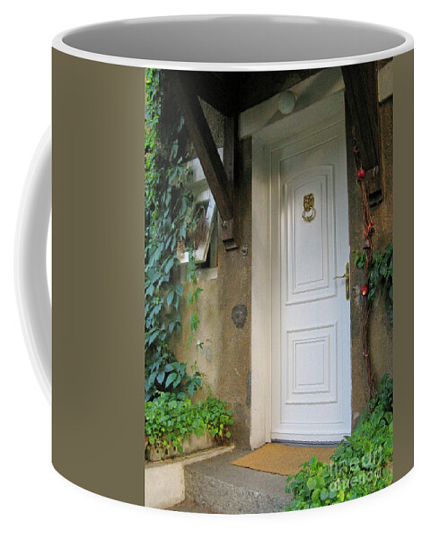 Closed Door Coffee Mug featuring the photograph Front Door by Arlene Carmel