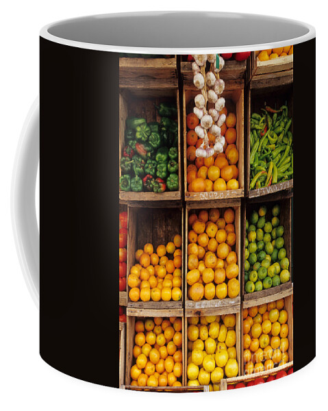 Street Market Coffee Mug featuring the photograph Fruits And Vegetables In Open-air Market by William H. Mullins