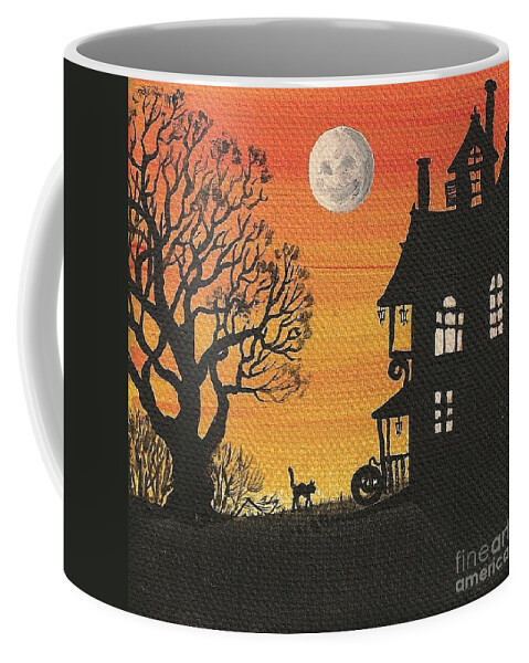 Print Coffee Mug featuring the painting Full Moon by Margaryta Yermolayeva