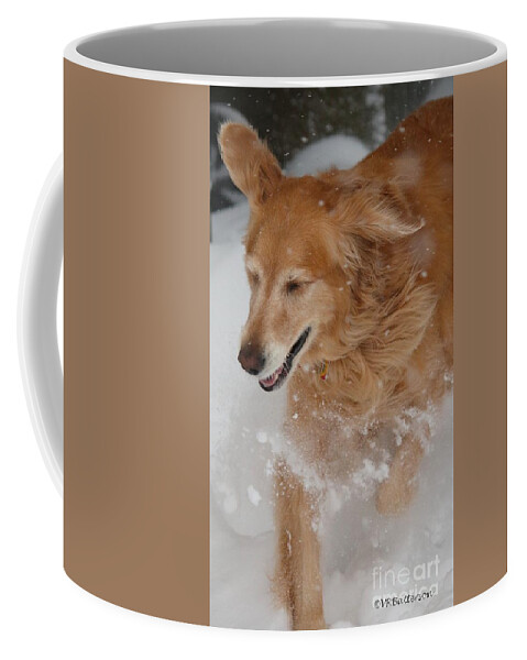 Dogs Coffee Mug featuring the photograph Fun in the Snow by Veronica Batterson