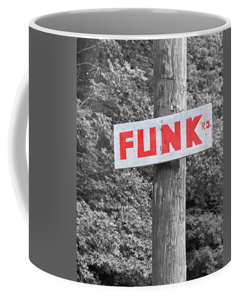 Black White Red Coffee Mug featuring the photograph Funk Road by Brooke T Ryan