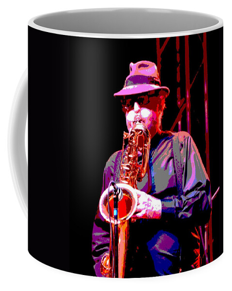 Music Coffee Mug featuring the painting Funky Doctor by Deena Stoddard