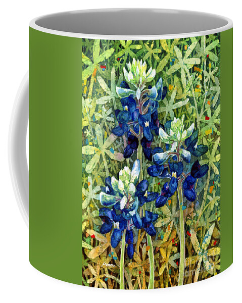 Bluebonnet Coffee Mug featuring the painting Garden Jewels I by Hailey E Herrera