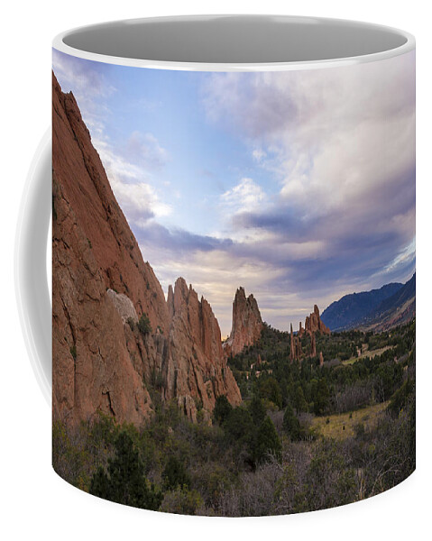 Garden Of The Gods Park Colorado Springs Landscape Co Coffee Mug featuring the photograph Garden Of The Gods At Sunrise - Colorado Springs by Brian Harig